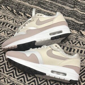 Nike Cream and Pink Sneakers with Air Max Comfort